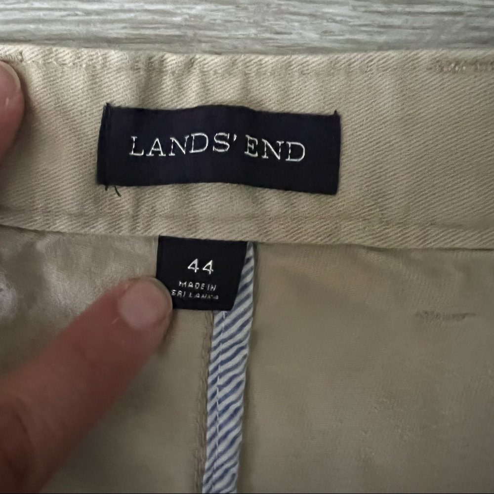 Mens Lands End Khaki Shorts Size 44 Waist - Picture 5 of 6